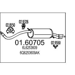 Koncový tlmič výfuku MTS 01.60705
