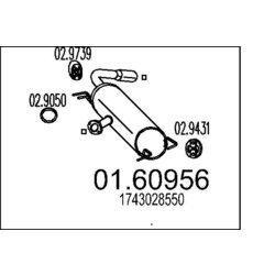 Koncový tlmič výfuku MTS 01.60956