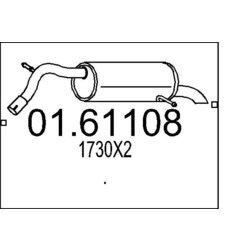 Koncový tlmič výfuku MTS 01.61108