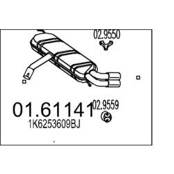 Koncový tlmič výfuku MTS 01.61141