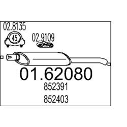 Koncový tlmič výfuku MTS 01.62080