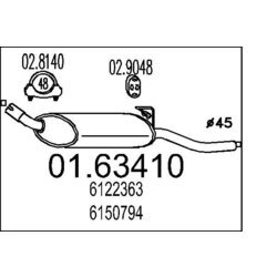 Koncový tlmič výfuku MTS 01.63410