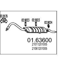 Koncový tlmič výfuku MTS 01.63600