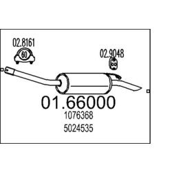 Koncový tlmič výfuku MTS 01.66000