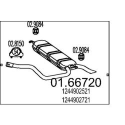 Koncový tlmič výfuku MTS 01.66720