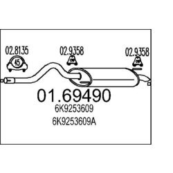 Koncový tlmič výfuku MTS 01.69490
