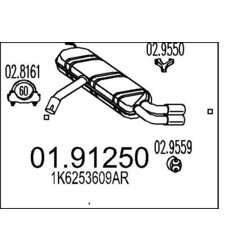 Koncový tlmič výfuku MTS 01.91250