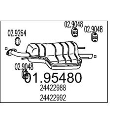 Koncový tlmič výfuku MTS 01.95480