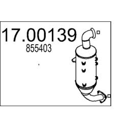 Filter sadzí/pevných častíc výfukového systému MTS 17.00139
