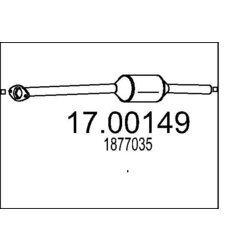 Filter sadzí/pevných častíc výfukového systému MTS 17.00149