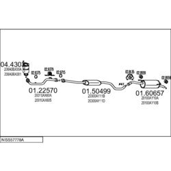 Výfukový systém MTS NISS57778A123958