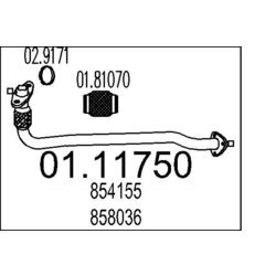 Výfukové potrubie MTS 01.11750