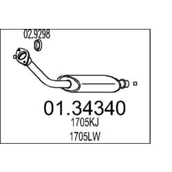 Predný tlmič výfuku MTS 01.34340