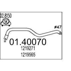 Výfukové potrubie MTS 01.40070