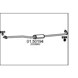 Stredný tlmič výfuku MTS 01.50194