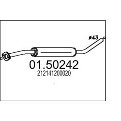 Stredný tlmič výfuku MTS 01.50242