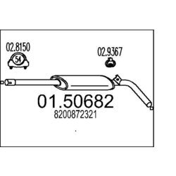 Stredný tlmič výfuku MTS 01.50682