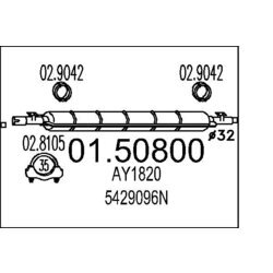 Stredný tlmič výfuku MTS 01.50800