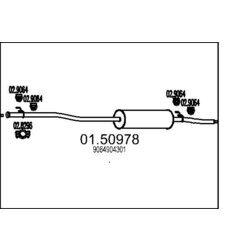 Stredný tlmič výfuku MTS 01.50978