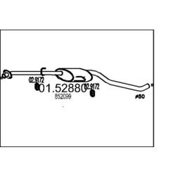 Stredný tlmič výfuku MTS 01.52880