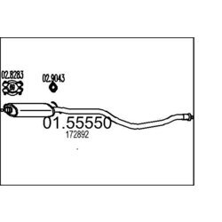 Stredný tlmič výfuku MTS 01.55550