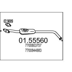 Stredný tlmič výfuku MTS 01.55560