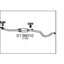 Stredný tlmič výfuku MTS 01.56010