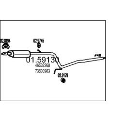 Stredný tlmič výfuku MTS 01.59130