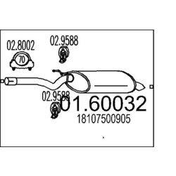 Koncový tlmič výfuku MTS 01.60032