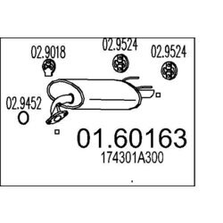 Koncový tlmič výfuku MTS 01.60163