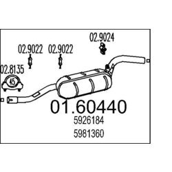 Koncový tlmič výfuku MTS 01.60440