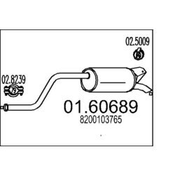 Koncový tlmič výfuku MTS 01.60689