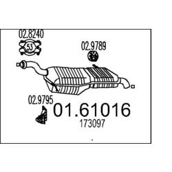 Koncový tlmič výfuku MTS 01.61016