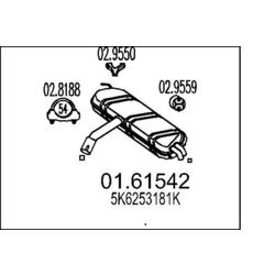 Koncový tlmič výfuku MTS 01.61542