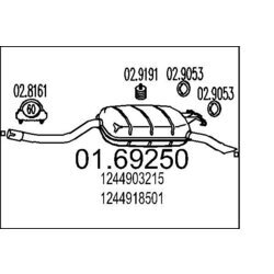 Koncový tlmič výfuku MTS 01.69250