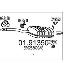 Koncový tlmič výfuku MTS 01.91350