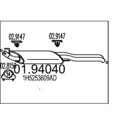 Koncový tlmič výfuku MTS 01.94040