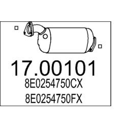 Filter sadzí/pevných častíc výfukového systému MTS 17.00101