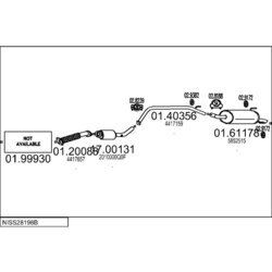 Výfukový systém MTS NISS28198B020098