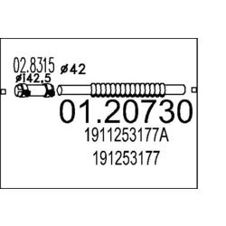 Pružný diel výfuku MTS 01.20730