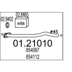 Výfukové potrubie MTS 01.21010