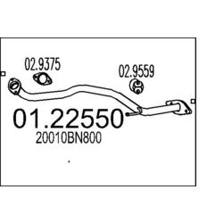 Výfukové potrubie MTS 01.22550