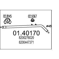 Výfukové potrubie MTS 01.40170