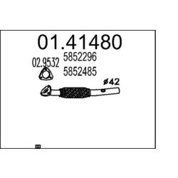 Výfukové potrubie MTS 01.41480