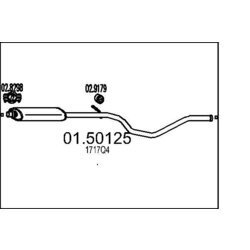 Stredný tlmič výfuku MTS 01.50125