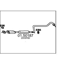 Stredný tlmič výfuku MTS 01.50187