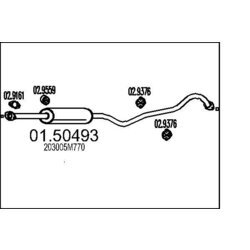 Stredný tlmič výfuku MTS 01.50493