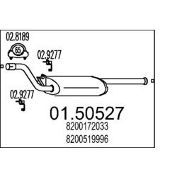 Stredný tlmič výfuku MTS 01.50527