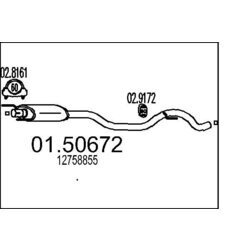 Stredný tlmič výfuku MTS 01.50672
