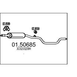 Stredný tlmič výfuku MTS 01.50685